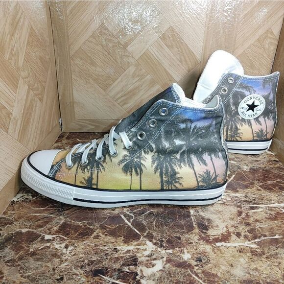 NEW Converse women's All star Chuck taylor palm tree yellow shoe size 10.5 - Picture 5 of 12